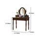Traditional Wooden Make-up Vanity in Brown/black/white for Bedroom