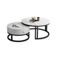 Oval White Coffee Table 2 Legs Slate Coffee Table with Metal Legs Clearhalo 'Coffee & Accent Tables' 'Coffee Tables' 'coffee_tables' 'furn' 'furn_coffee_tables' 'Furniture' 'Living Room Furniture' 1200x1200_ffa7895e-135d-4b91-9c45-f9a480158290