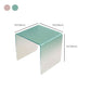 Plastic Square Side End Table Modern Sled Sofa Side Accent Table