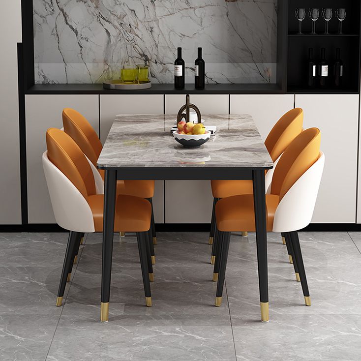Minimalist 1/2/5/7 Pieces Furniture Stone Rectangle Dining Table Set for Home Clearhalo 'Dining Room Sets' 'Dining Tables & Seating' 'dining_room_set' 'furn' 'furn_dining_room_set' 'Furniture' 'Kitchen & Dining Furniture' 1200x1200_ffaaa678-13b3-438d-b24c-87ecdbc94326