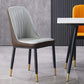 Glam Faux Leather Dining Chair Parsons Chair in Matte Finish for Office Clearhalo 'Dining Chairs' 'Dining Tables & Seating' 'dining_chair' 'furn' 'furn_dining_chair' 'Furniture' 'Kitchen & Dining Furniture' 1200x1200_ffab62a7-d796-4100-9085-b28559a5a06f