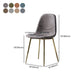 Glam Style Metal Dining Chair Dining Side Armless Chairs for Kitchen Clearhalo ' kitchen&dining_furn' 'Dining Chairs' 'Dining Tables & Seating' 'dining_chair' 'furn' 'furn_dining_chair' 'Furniture' 'furniture_dining_chair' 'Kitchen & Dining Furniture' 'kitchen' 1200x1200_ffabad63-b0a7-44cf-9189-d26c9050dfe2