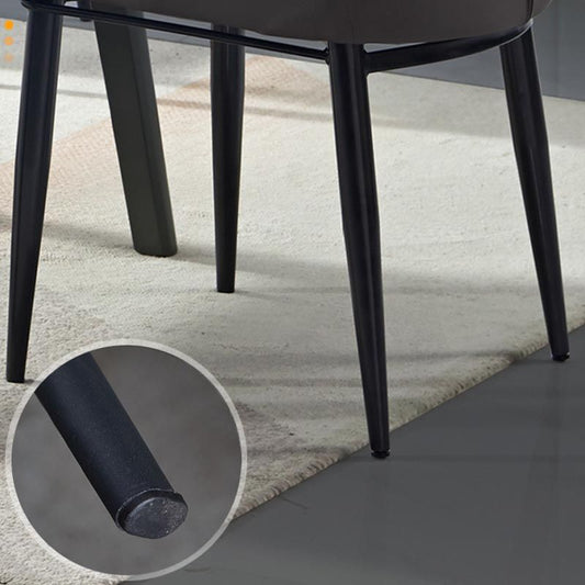 Beige and Blue Dining Chairs Contemporary Armless Dining Side Chair