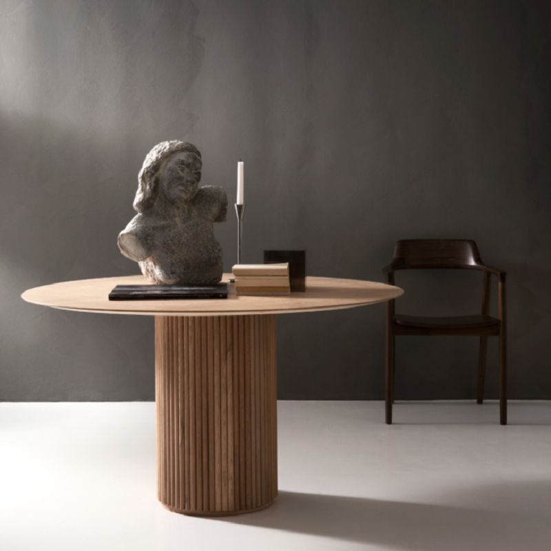 Round Pedestal Dining Site Table Contemporary Style Pine Solid Wood Dinette Table Clearhalo 'Dining Tables & Seating' 'Dining Tables' 'dining_table' 'furn' 'furn_dining_table' 'Furniture' 'furniture_dining_table' 'Kitchen & Dining Furniture' 1200x1200_ffad0862-fa79-46b4-9780-ec317a3e1086