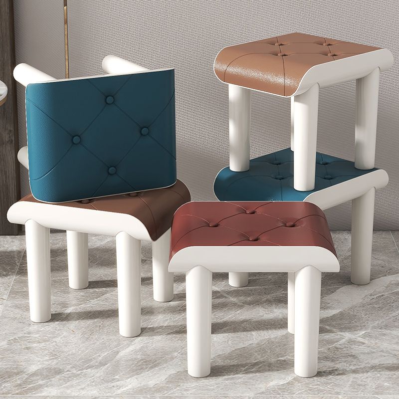 Faux Leather Pouf Whole Colored Modern Tufted Rectangle Stain Resistant Ottoman Clearhalo 'furn' 'furn_ottomans_poufs' 'Furniture' 'Living Room Furniture' 'Ottomans & Poufs' 'ottomans_poufs' 1200x1200_ffad2c7a-26b7-4c0d-a343-2ca44cb5235f