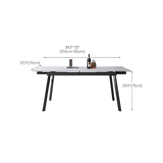 Modern Dining Table Extendable Rectangle Dining Table for Dining Room