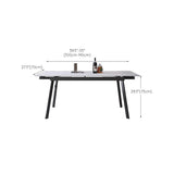 Moderne eettafel Uitschuifbare rechthoekige eettafel voor eetkamer