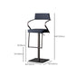 Tabouret de comptoir réglable de style moderne avec coussin en cuir et pied simple