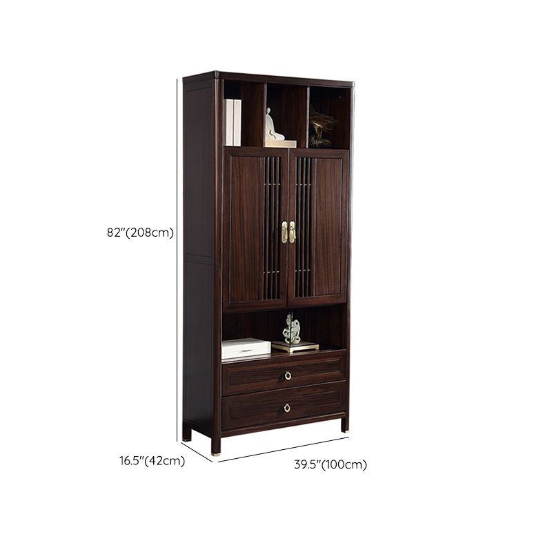 Closed Back Wood Bookshelf Contemporary Bookcase with Cabinets Clearhalo 'Bookcases' 'furn' 'furn_bookcases' 'Furniture' 'Office Furniture' 1200x1200_ffb352a8-eafb-46f9-acb4-30af37ea1e73