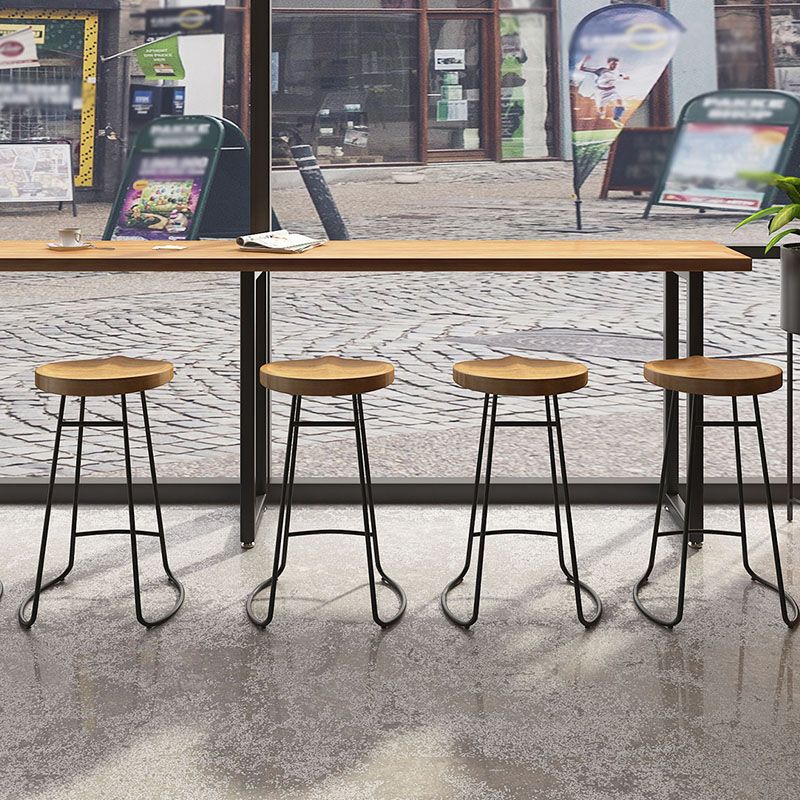Modern Wood Pub Table with Rectangle Table Top Black Trestle Table with 42-inch Height Clearhalo 'Bar Furniture' 'Bar Tables' 'bar_tables' 'furn' 'furn_bar_tables' 'Furniture' 'furniture_bar_tables' 'Kitchen & Dining Furniture' 1200x1200_ffb46710-7254-42fb-9c22-6f9424dfb205