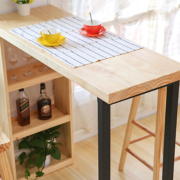 Indoor Contemporary Bar Dining Table Rectangle Pine Wood Bar Table Clearhalo 'Bar Furniture' 'Bar Tables' 'bar_tables' 'furn' 'furn_bar_tables' 'Furniture' 'Kitchen & Dining Furniture' 1200x1200_ffb7d713-7a53-4a59-a31b-7ad0bc2bc112