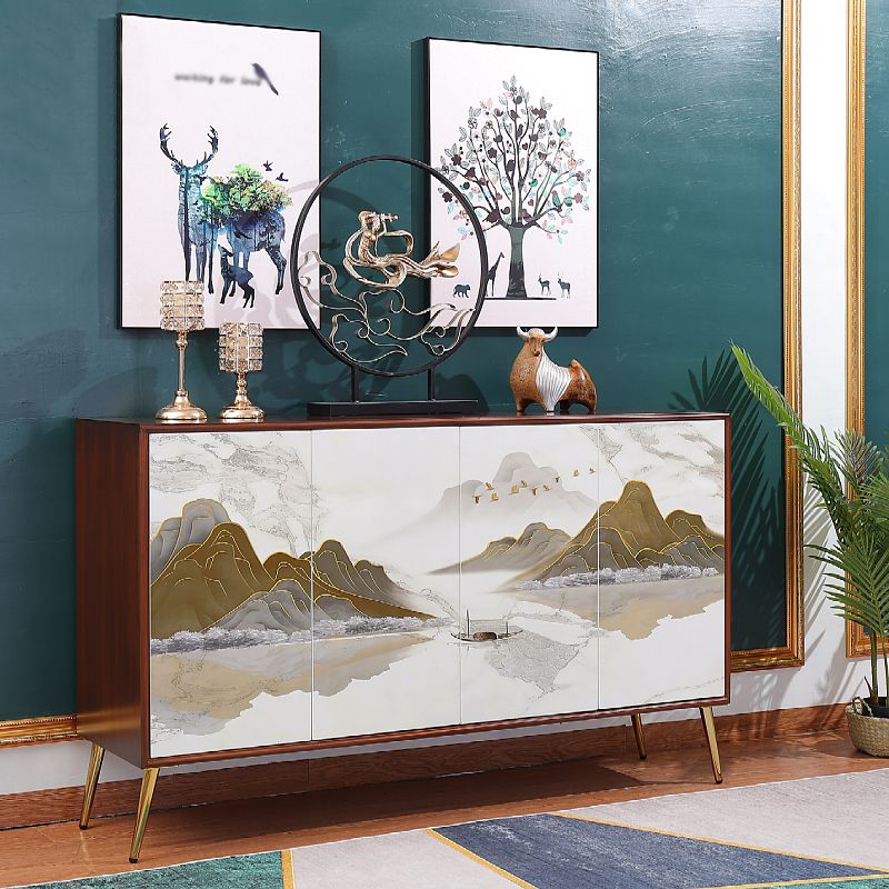 Simple Engineered Wood Sideboard Glam Cabinets Dining Server for Living Room Clearhalo 'buffet_sideboard' 'Buffets & Sideboards' 'furn' 'furn_buffet_sideboard' 'Furniture' 'furniture_buffet_sideboard' 'Kitchen & Dining Furniture' 1200x1200_ffb8b191-0c0c-4c46-9ce6-02dfb34eb06e