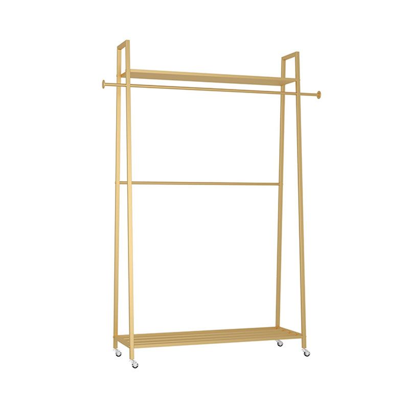 Moderne stijl kapselrek dubbele planken vrijstaand haken ontwerpkast rek