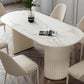 Traditional Luxury Dining Table Oval Double Pedestal Dining Site Table for Dining Room Clearhalo ' dining_table' 'Dining Tables & Seating' 'Dining Tables' 'furn' 'furn_dining_table' 'Furniture' 'furniture_dining_table' 'Kitchen & Dining Furniture' 'kitchen&dining_furn' 'kitchen' 'kitchen_dining_table' 1200x1200_ffbab267-de81-430d-adb1-e1981f7c36cf