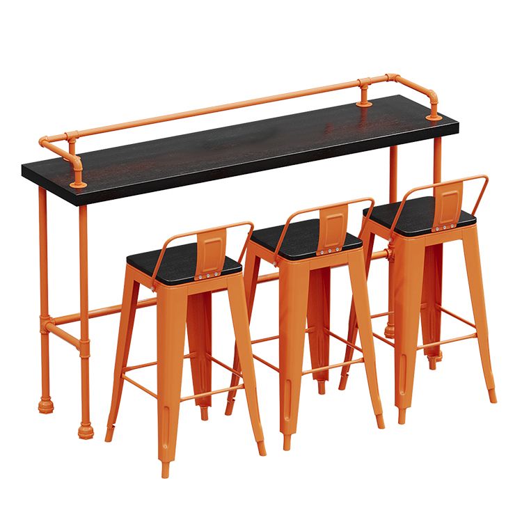 Indoor Contemporary Bar Dining Table Rectangle Metal Legs Bar Table Clearhalo 'Bar Furniture' 'Bar Tables' 'bar_tables' 'furn' 'furn_bar_tables' 'Furniture' 'Kitchen & Dining Furniture' 1200x1200_ffbb1fb3-0ecf-48e7-b8d9-7ecd5294fccb