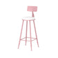 Modern Style Iron Bar Stool with Footrest Milk Tea Shop Pink Bar Stool 30 Inches Clearhalo 'Bar Furniture' 'Bar Stools' 'bar_stools' 'furn' 'furn_bar_stools' 'furniture_bar_stools' 'Kitchen & Dining Furniture' 'kitchen&dining_furn' 'kitchen' 'kitchen_furn' Furniture' 1200x1200_ffbbc966-8162-40c2-aac3-998e2823c209