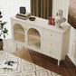 Armadi in stile glam Storage a buffet a buffet in legno con 3-cassetti