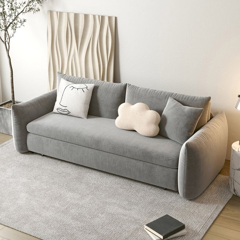 Scandinavian Pillow Back Sofa Bed with Square Arm for Apartment Clearhalo 'furn' 'furn_sofas' 'Furniture' 'furniture_sofas' 'Living Room Furniture' 'Sofa' 'sofas' 1200x1200_ffbca598-3043-4ef6-9f78-89fab5cea321