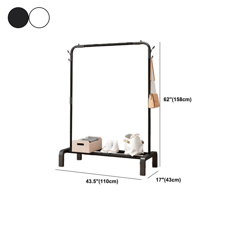 Estante moderno de estante metálico de los ganchos independientes de la rejilla del diseño con estantes
