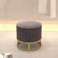 Glam Pouf Ottoman Velvet Upholstered Tear Resistant Round Ottoman with Chair Legs Clearhalo 'furn' 'furn_ottomans_poufs' 'Furniture' 'Living Room Furniture' 'Ottomans & Poufs' 'ottomans_poufs' 1200x1200_ffbf2f4c-5551-42e0-91bc-558b5db370ba
