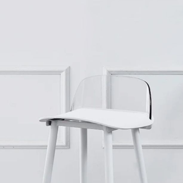 Contemporary Bar-stool Plastic Counter Bar Stool with Plastic Legs
