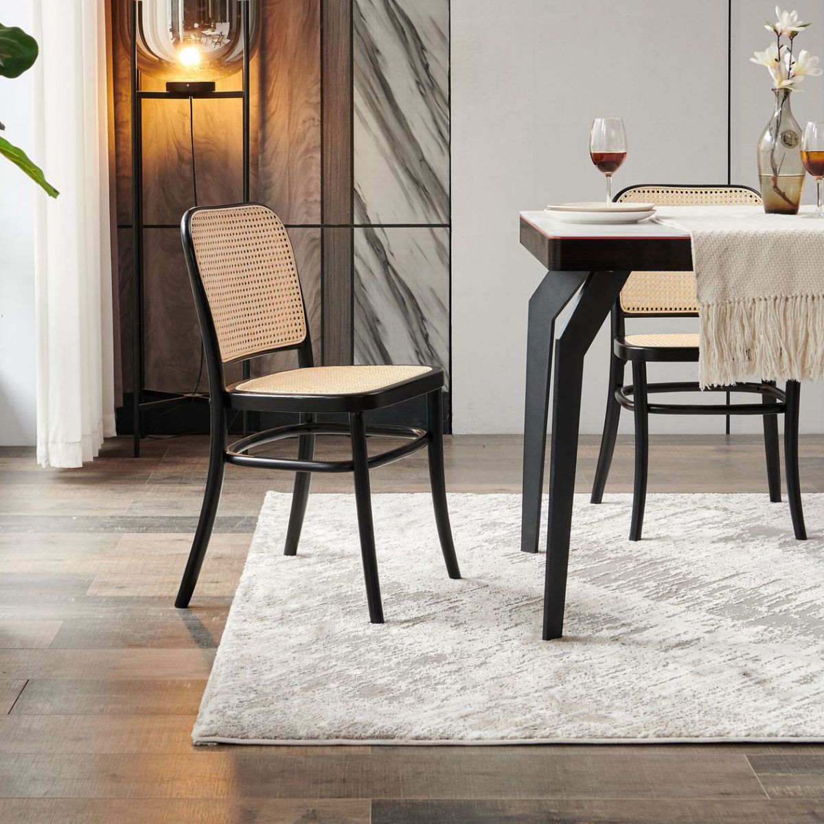 Modern Style Solid Wood Dining Room Kitchen Chair Open Back Side Chairs Clearhalo ' kitchen&dining_furn' 'Dining Chairs' 'Dining Tables & Seating' 'dining_chair' 'furn' 'furn_dining_chair' 'Furniture' 'furniture_dining_chair' 'Kitchen & Dining Furniture' 'kitchen' 1200x1200_ffc46eaa-c4e4-4a74-8977-bdc91a5fd2f5