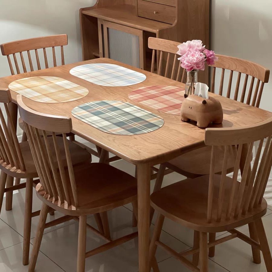 Modern Oak Wood Table in Nature Rectangle Dining Table with Wooden Base and 4 Legs Clearhalo ' dining_table' 'Dining Tables & Seating' 'Dining Tables' 'furn' 'furn_dining_table' 'Furniture' 'furniture_dining_table' 'Kitchen & Dining Furniture' 'kitchen&dining_furn' 'kitchen' 'kitchen_dining_table' 1200x1200_ffc4aa9f-ddda-4b84-9b61-b6971caac4af