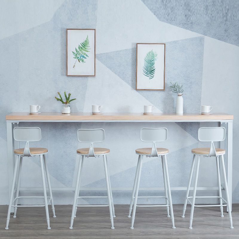 Set tavolo da bar moderno Set da bistrot rettangolare in legno massello di pino da 1/2/5 pezzi