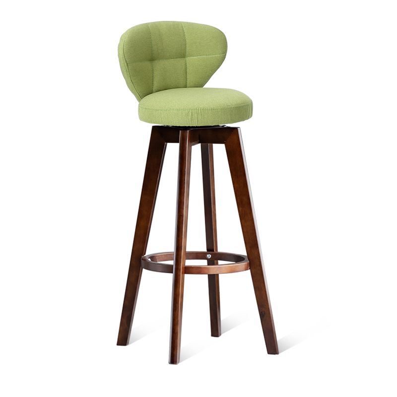 Scandinavia Style Bar-stool with Swivel Wooden Legs Round Seat for Kitchen Bar Clearhalo 'Bar Furniture' 'Bar Stools' 'bar_stools' 'furn' 'furn_bar_stools' 'furniture_bar_stools' 'Kitchen & Dining Furniture' 'kitchen&dining_furn' 'kitchen' 'kitchen_furn' Furniture' 1200x1200_ffc66cea-30af-4fb9-9b9b-bd78e354c682