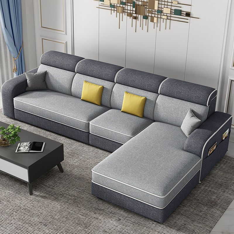 Contemporary High Back Sectionals 29.53" Square Arm Sofa with Storage Clearhalo 'furn' 'furn_sectionals' 'Furniture' 'furniture_sectionals' 'kitchen' 'kitchen_sectionals' 'Living Room Furniture' 'Sectionals' 1200x1200_ffc790c5-6c49-43ae-8a4b-7a0bbd4cacc2