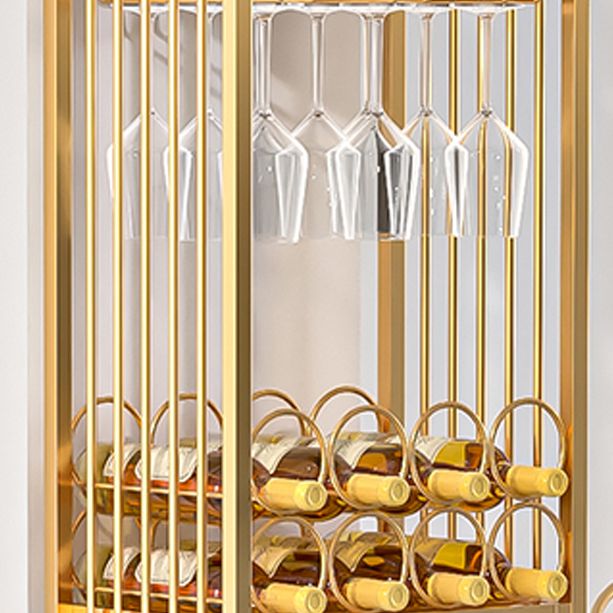 Glam Style Iron Bar Table 41.3"H Bistro Table with Wine Rack for Living Room Clearhalo 'Bar Furniture' 'Bar Tables' 'bar_tables' 'furn' 'furn_bar_tables' 'Furniture' 'furniture_bar_tables' 'Kitchen & Dining Furniture' 1200x1200_ffc7fa1a-efcf-4080-b3de-441e1d42980f