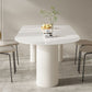 Contemporary Dining Sintered Stone Table Wood Base for Home Use
