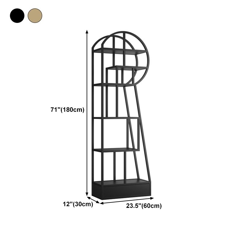 Urban Metal Etagere Bookshelf Vertical Open Bookcase for Home Office Clearhalo 'Bookcases' 'furn' 'furn_bookcases' 'Furniture' 'furniture_bookcases' 'Office Furniture' 1200x1200_ffc83cbc-faf8-4b57-9687-844496016764
