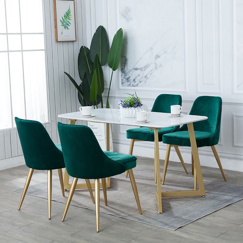 Glam 1/2/5 Pieces Dining Table and Chairs Rectangle Dining Table Set Clearhalo 'Dining Room Sets' 'Dining Tables & Seating' 'dining_room_set' 'furn' 'furn_dining_room_set' 'Furniture' 'furniture_dining_room_set' 'Kitchen & Dining Furniture' 'kitchen&dining_furn' 'kitchen' 1200x1200_ffc8576a-2487-41cd-9191-bbf9916e6e55