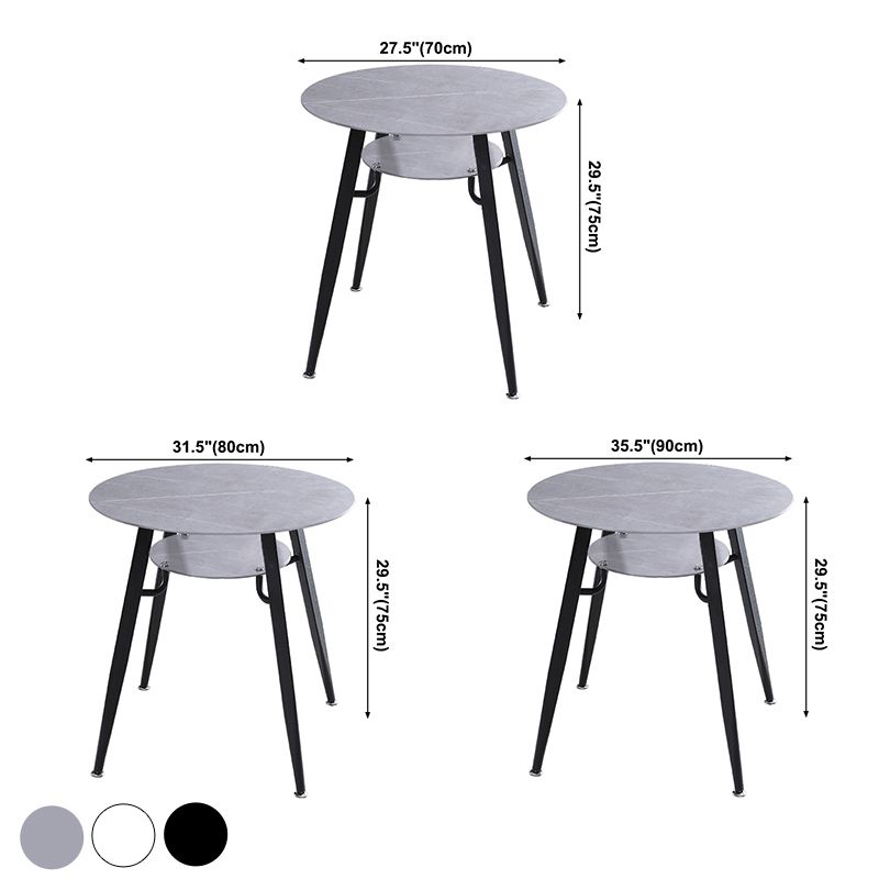 Modern Style Round Dining Room Table Sintered Stone Table with Metal Base Clearhalo ' dining_table' 'Dining Tables & Seating' 'Dining Tables' 'furn' 'furn_dining_table' 'Furniture' 'furniture_dining_table' 'Kitchen & Dining Furniture' 'kitchen&dining_furn' 'kitchen' 'kitchen_dining_table' 1200x1200_ffc876c1-3d8e-49bc-bcf7-a3297b92cb09