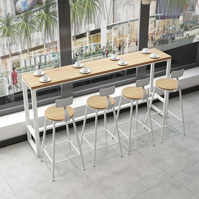Tavolo da bar moderno Tavolo da bar rettangolare in legno massello per sala da pranzo