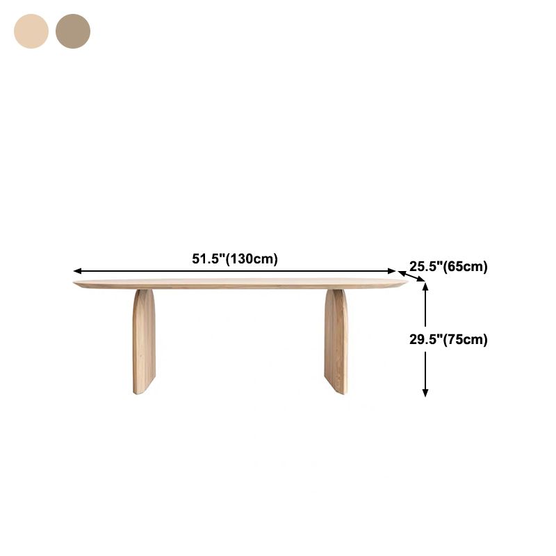 Modern Solid Wood Table for Restaurant Oval Dining Table with Double Pedestal Clearhalo 'Dining Tables & Seating' 'Dining Tables' 'dining_table' 'furn' 'furn_dining_table' 'Furniture' 'furniture_dining_table' 'Kitchen & Dining Furniture' 'kitchen' 'kitchen_dining_table' 1200x1200_ffc89faa-ac20-4b4f-9d6e-e3af14c978c3