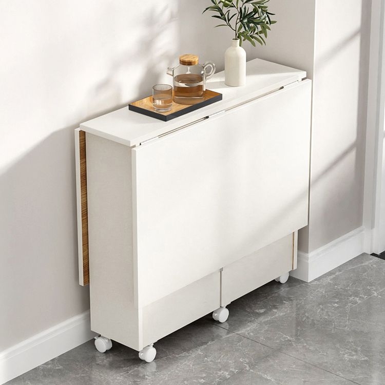 Modern Folding Dining Table Rectangle Wooden Tabletop with Storage Clearhalo 'Dining Tables & Seating' 'Dining Tables' 'dining_table' 'furn' 'furn_dining_table' 'Furniture' 'Kitchen & Dining Furniture' 1200x1200_ffc8e41a-7ce5-4148-9cdc-63040ae009ed