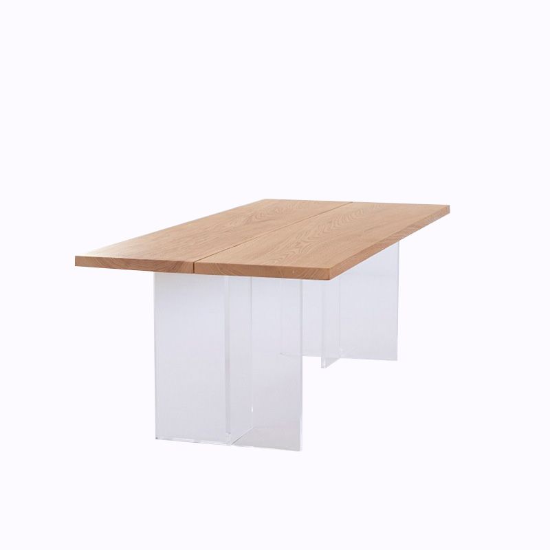Simplicity Style Dinette Table Rectangle Solid Wood Dining Room Table in Brown Clearhalo 'Dining Tables & Seating' 'Dining Tables' 'dining_table' 'furn' 'furn_dining_table' 'Furniture' 'Kitchen & Dining Furniture' 1200x1200_ffc9388b-3308-4b6b-9cc8-0f17d72394df