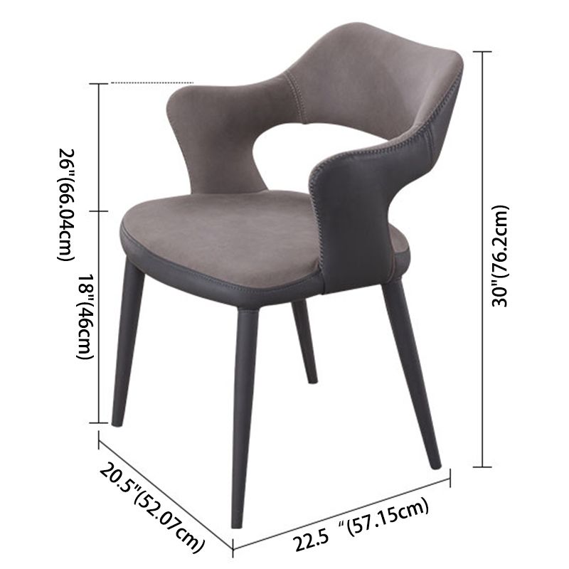 Metal Industrial Dining Room Chair Metallic Finish Open Back Dining Chair Clearhalo ' kitchen&dining_furn' 'Dining Chairs' 'Dining Tables & Seating' 'dining_chair' 'furn' 'furn_dining_chair' 'Furniture' 'furniture_dining_chair' 'Kitchen & Dining Furniture' 'kitchen' 1200x1200_ffca9c8b-b073-41c8-93ab-e201241d87af