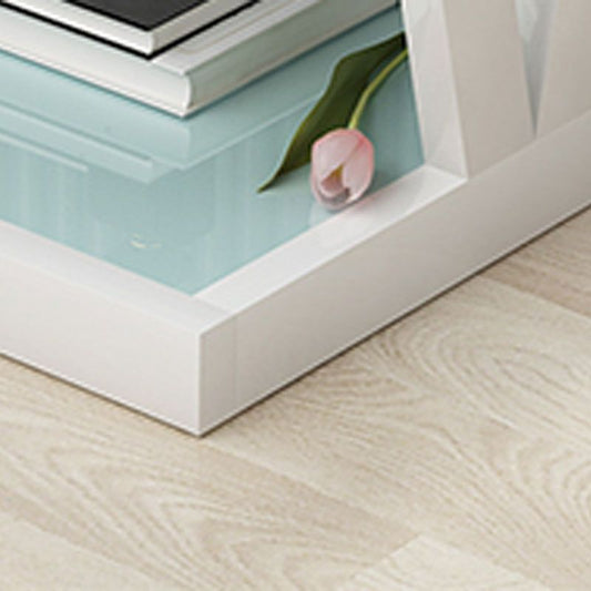 Moderne offene Aufbewahrungskabinettsschrank Glass Top Night Tisch mit Regal