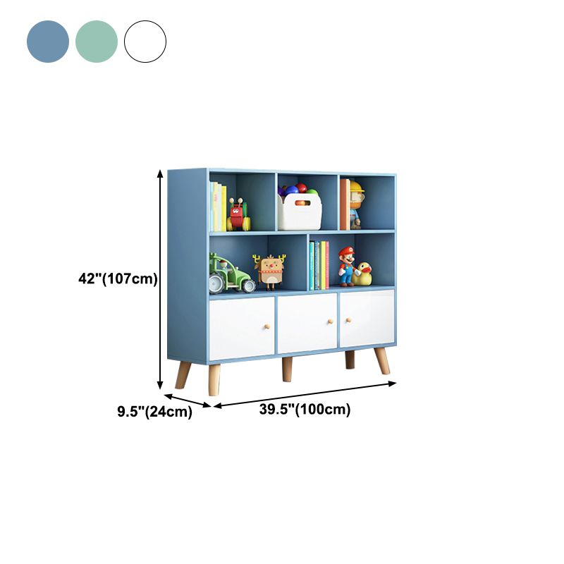 Scandinavian Manufactured Wood Bookcase Closed Back Bookcase with Doors Clearhalo 'Bookcases' 'furn' 'furn_bookcases' 'Furniture' 'Office Furniture' 1200x1200_ffccb178-2bb0-4cac-8f07-d924f79cc536