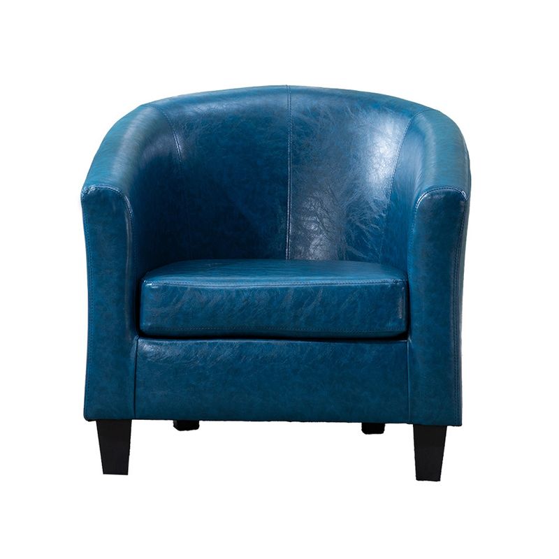 Faux Leather Accent Chair 28.34" L x 28.34" W x 25.59" H Barrel Chair Clearhalo 'Accent Chairs' 'accent_chairs' 'Chairs & Seating' 'furn' 'furn_accent_chairs' 'Furniture' 'Living Room Furniture' 1200x1200_ffcf75c1-088f-40ac-addb-0d3c7241faf9