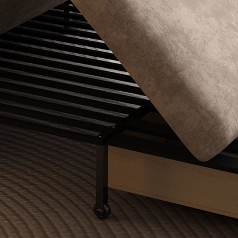 Divano in tessuto moderno letto marrone ridotto divano dormiente con archiviazione