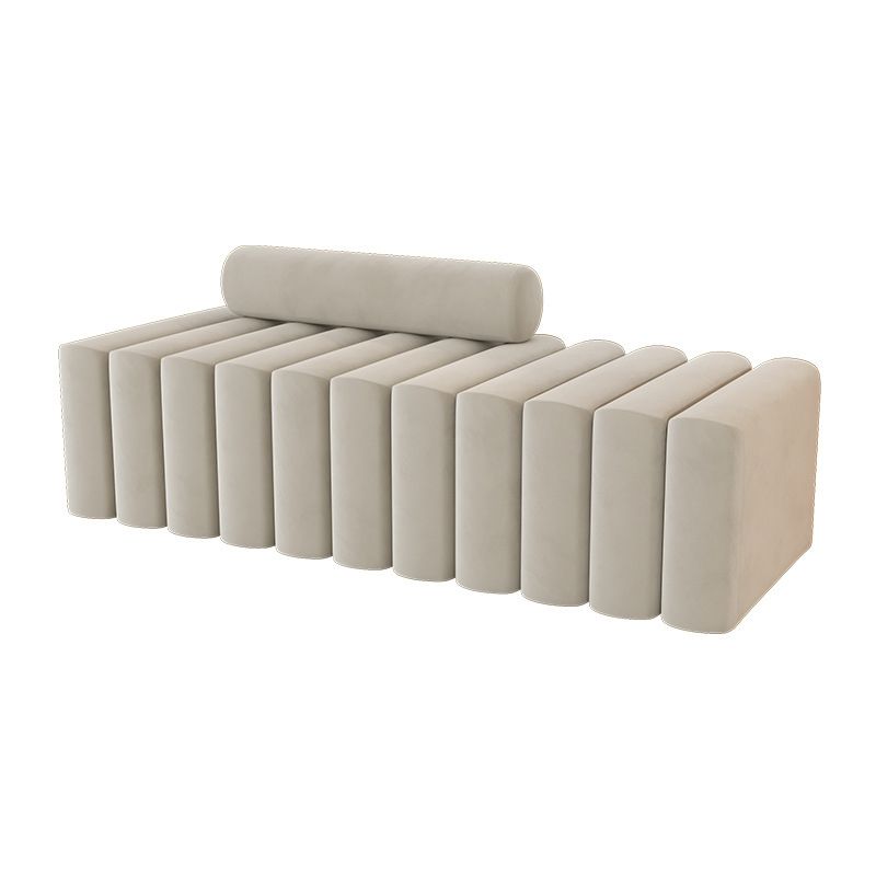 16.92" High Velvet Standard Sofa Contemporary Armless Sofa for Living Room Clearhalo 'furn' 'furn_sofas' 'Furniture' 'Living Room Furniture' 'Sofa' 'sofas' 1200x1200_ffd067c1-16c6-4a91-9543-bce5e2222a49