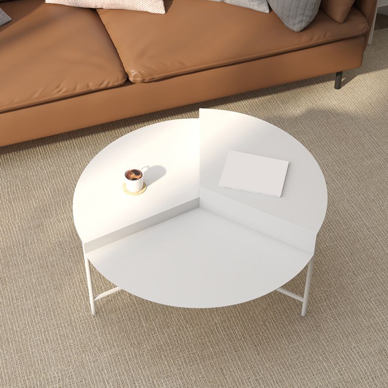 Mid-Century Modern Iron Cocktail Table with 3 Metal Legs and Round Top Clearhalo 'Coffee & Accent Tables' 'Coffee Tables' 'coffee_tables' 'furn' 'furn_coffee_tables' 'Furniture' 'Living Room Furniture' 1200x1200_ffd15f26-479c-46c2-8b8b-498e211bdce9