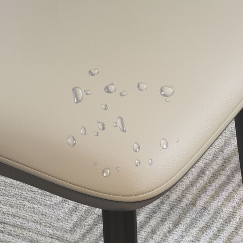 Industrial Style Faux Leather Side Chair with 4 Metal Legs Open Back Dining Side Chair Clearhalo ' kitchen&dining_furn' 'Dining Chairs' 'Dining Tables & Seating' 'dining_chair' 'furn' 'furn_dining_chair' 'Furniture' 'furniture_dining_chair' 'Kitchen & Dining Furniture' 'kitchen' 1200x1200_ffd1e97a-fc82-4fab-a07d-9d5f94abdaf1