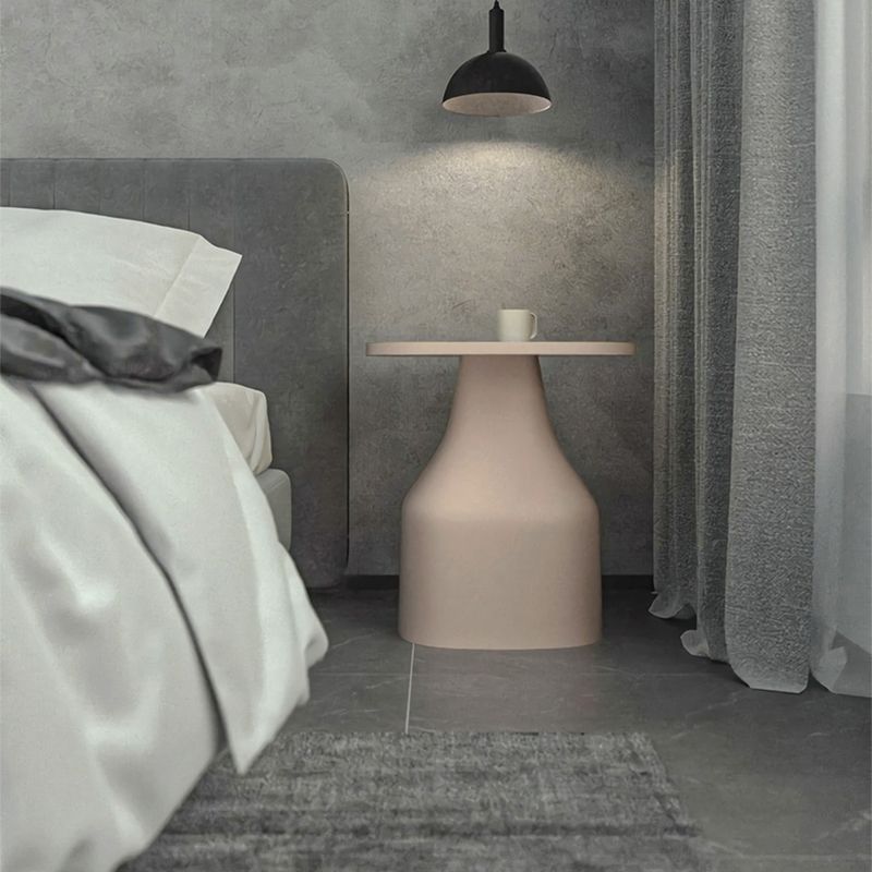 Moderne plastic nachttafel ronde niet-opslag 18 inch h bed nachtkastje