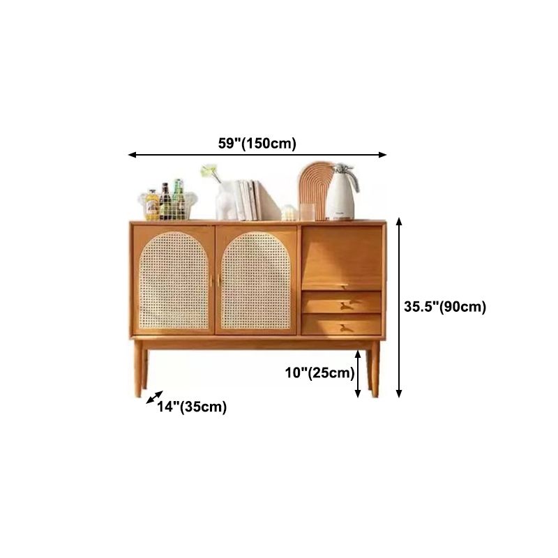 Cassetto della sideboard a buffet in legno e sideboard da pranzo a 2 porte
