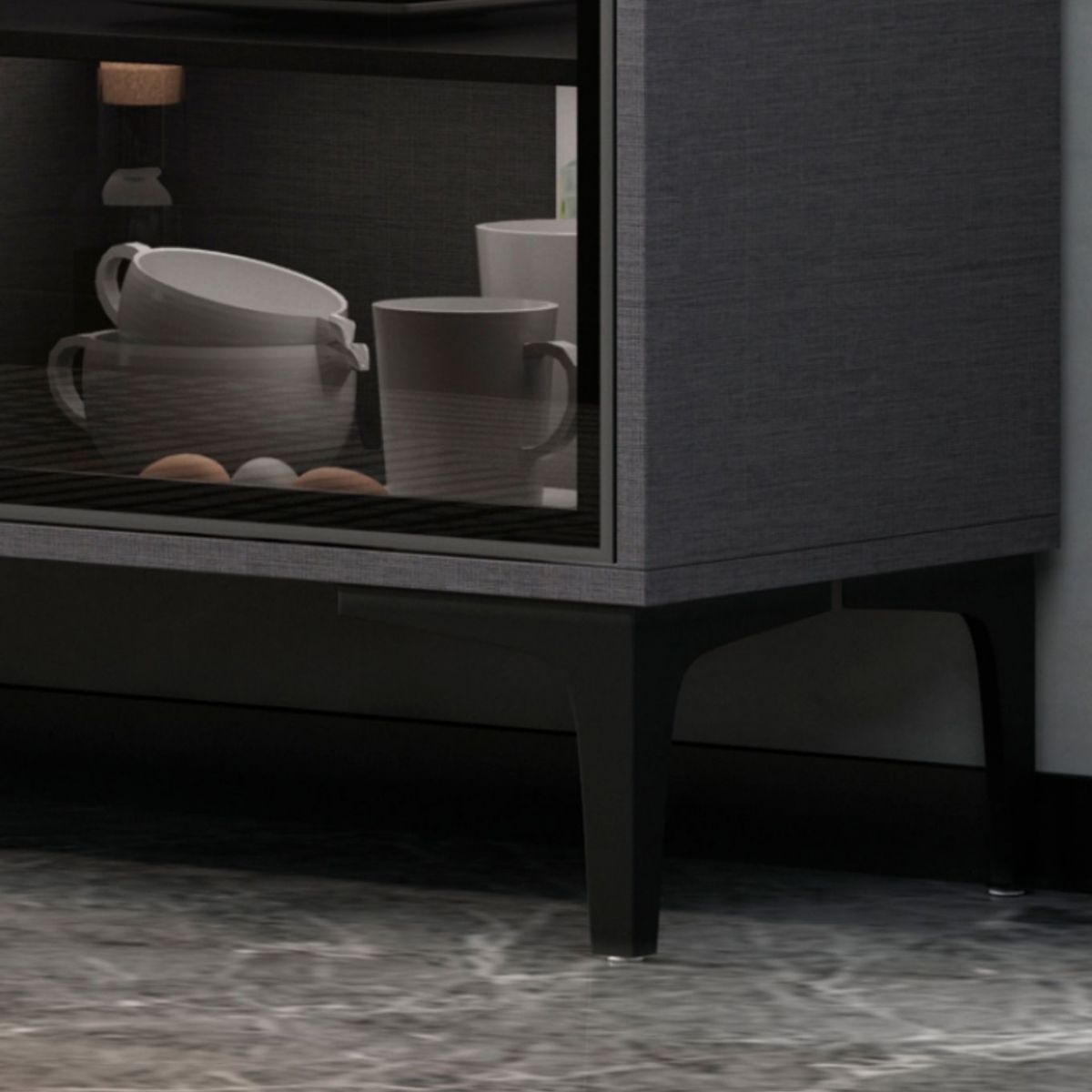 Siete sideboard di pietra sinterizzata in stile moderno con cassetti per soggiorno